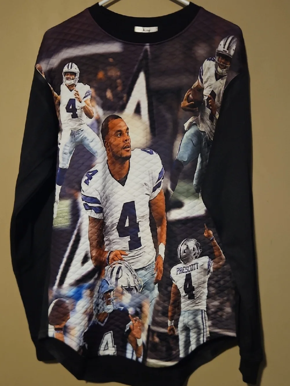 Nfl Cowboys Graphic Long-Sleeve Football Print Shirt - Featuring Dak Prescott - Picture 1 of 3